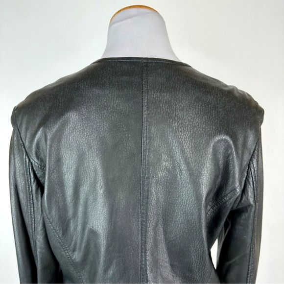 Lucky Lambskin Black Moto Jacket - Picture 4 of 10